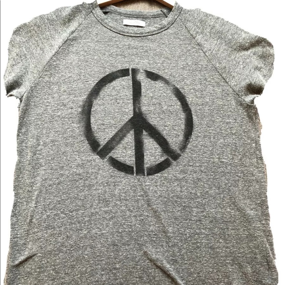 Lauren Moshi Suki Tee PEACE Size Small